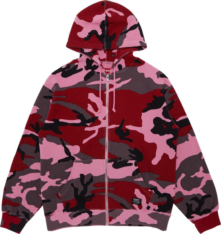 Supreme Hooded Zip Up Thermal 'Pink Camo'