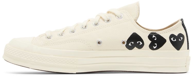 Comme des Garcons PLAY x Converse Chuck 70 Low Multi Heart   Milk Black