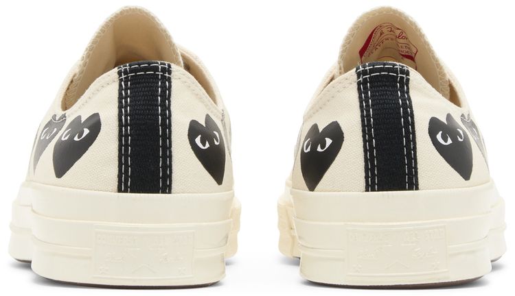 Comme des Garcons PLAY x Converse Chuck 70 Low Multi Heart   Milk Black