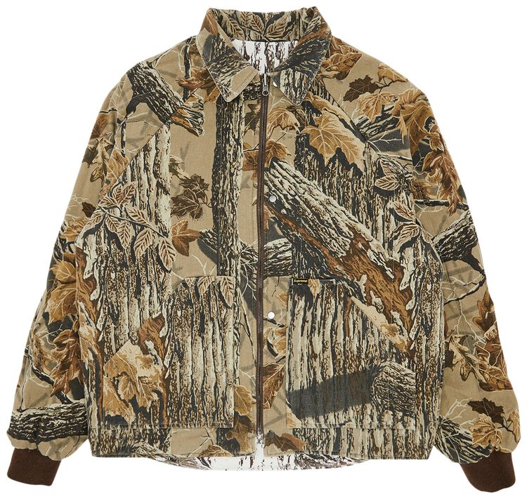Supreme x RealTree Reversible Quilted Work Jacket Snow Camo