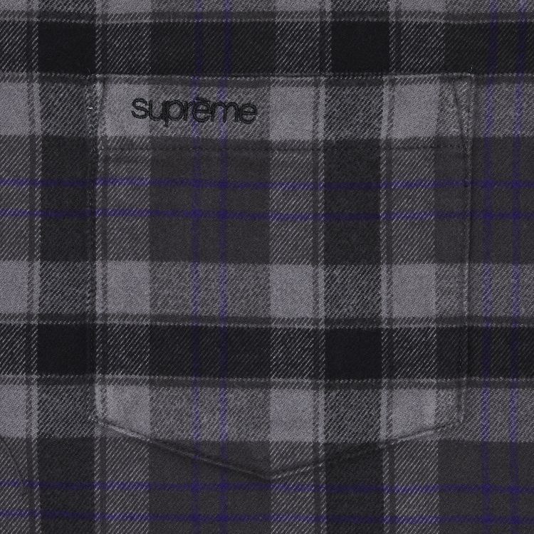 Supreme Plaid Flannel Shirt Black