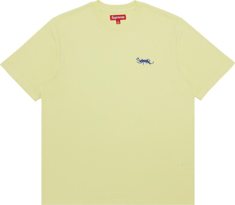Supreme Washed Tag Short-Sleeve Top 'Bright Yellow'