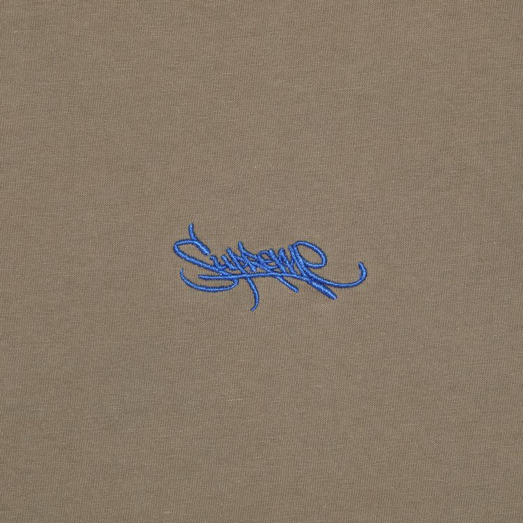 Supreme Washed Tag Short Sleeve Top Dark Tan