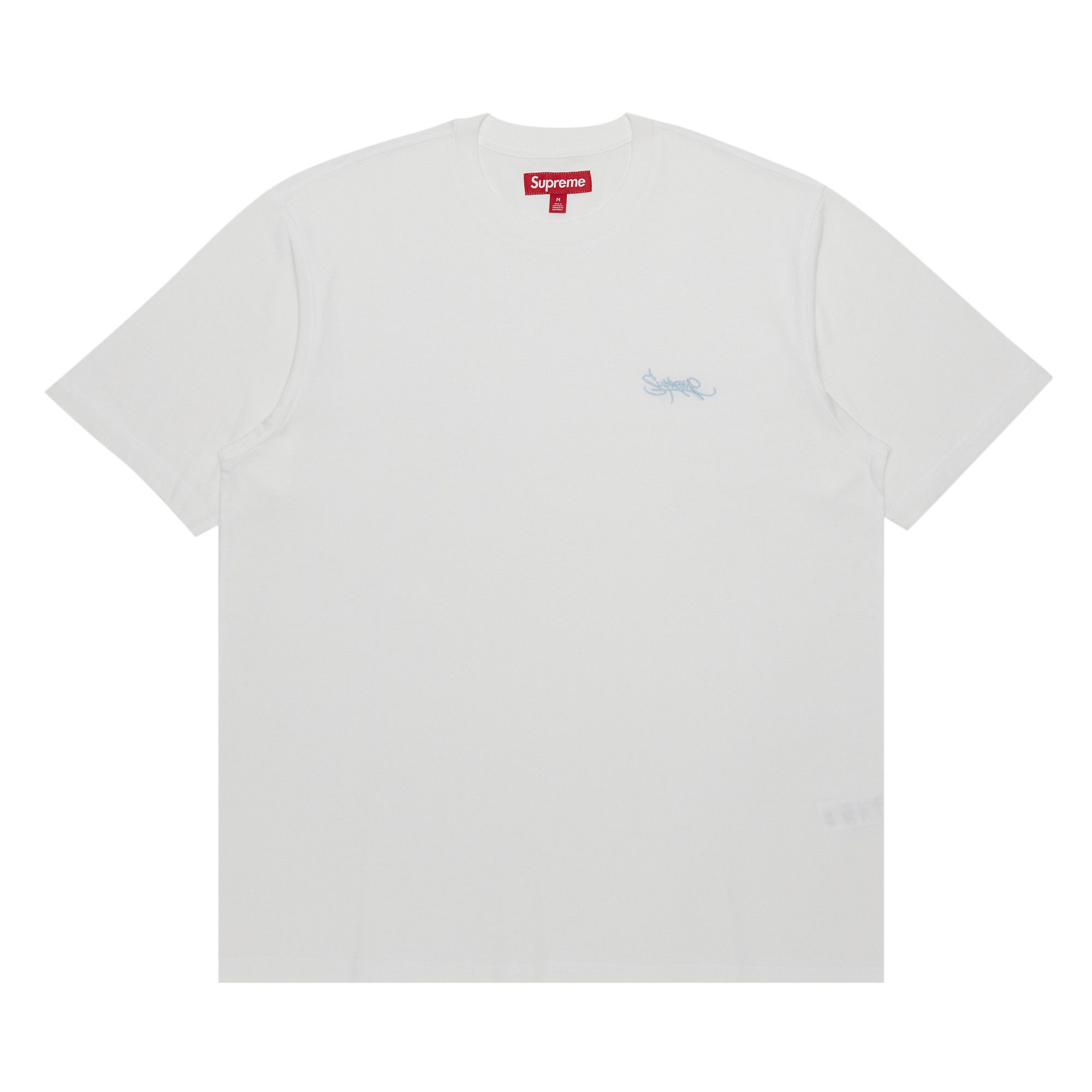 【中古】 Buy Supreme Washed Tag Short-Sleeve Top 'White' - SS24KN27 トップス