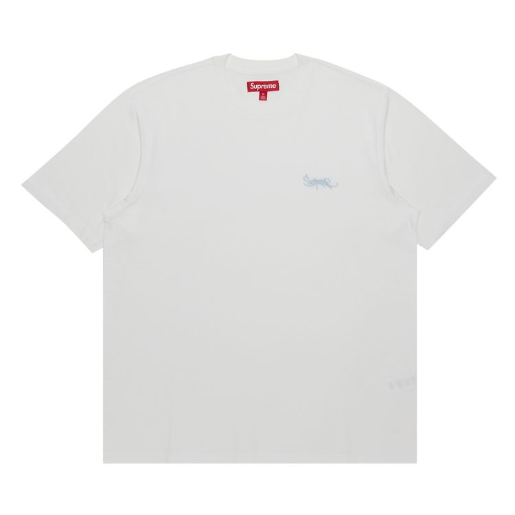 Supreme Washed Tag Short Sleeve Top White