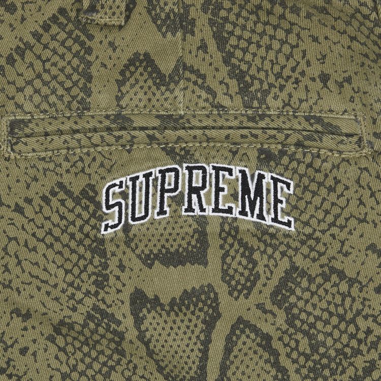 Supreme Snake Print Chino Pant Olive
