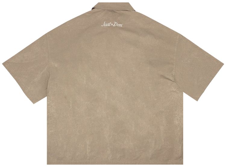 Just Don Rockets Button Down Shirt Brown
