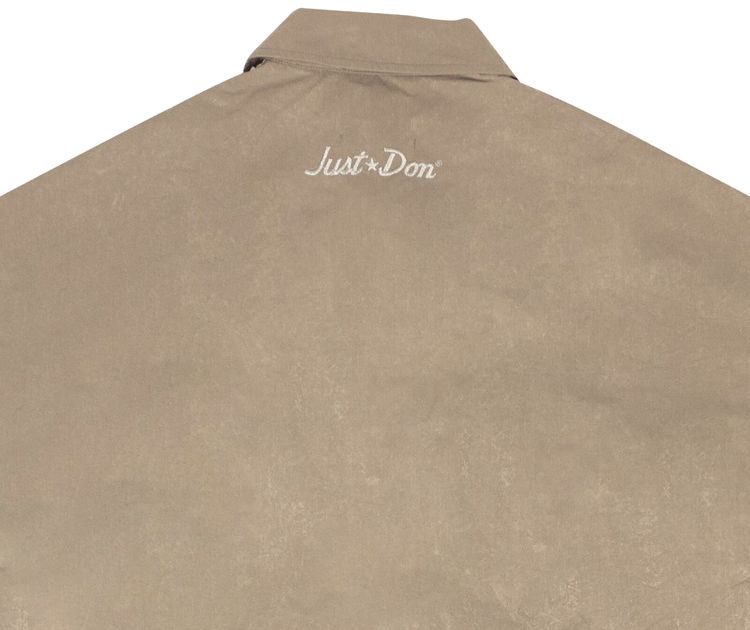 Just Don Rockets Button Down Shirt Brown