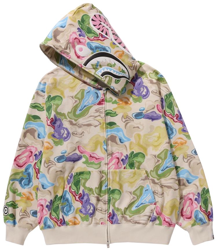 BAPE Art Camo Shark Hoodie Multicolor