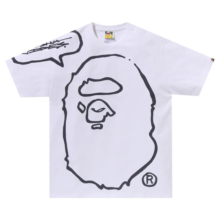 BAPE x Joshua Vides Ape Head Tee White