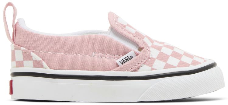 Vans Slip On Velcro Toddler Powder Pink Checkerboard