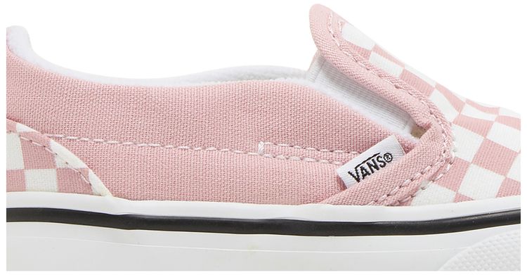 Vans Slip On Velcro Toddler Powder Pink Checkerboard