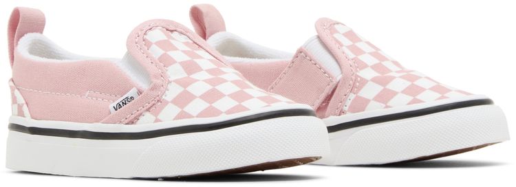 Vans Slip On Velcro Toddler Powder Pink Checkerboard