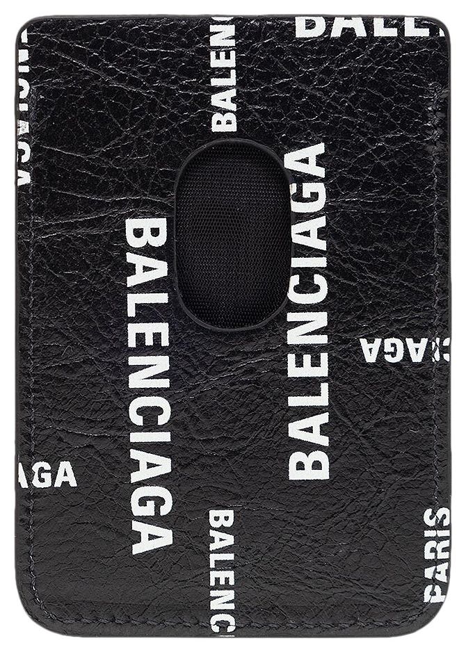 Balenciaga Cash Magnetic Card Holder BlackWhite
