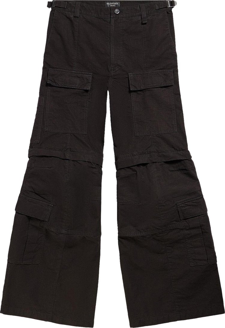 Balenciaga Flared Cargo Pants 'Black'