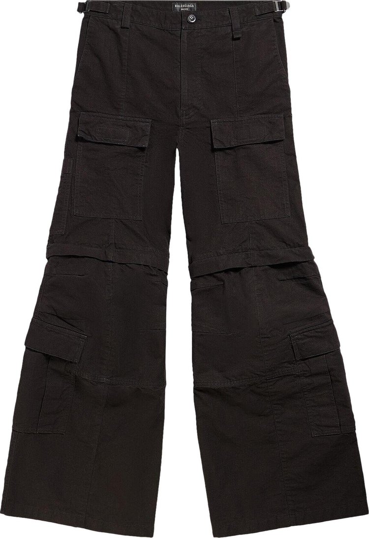 Balenciaga Flared Cargo Pants Black