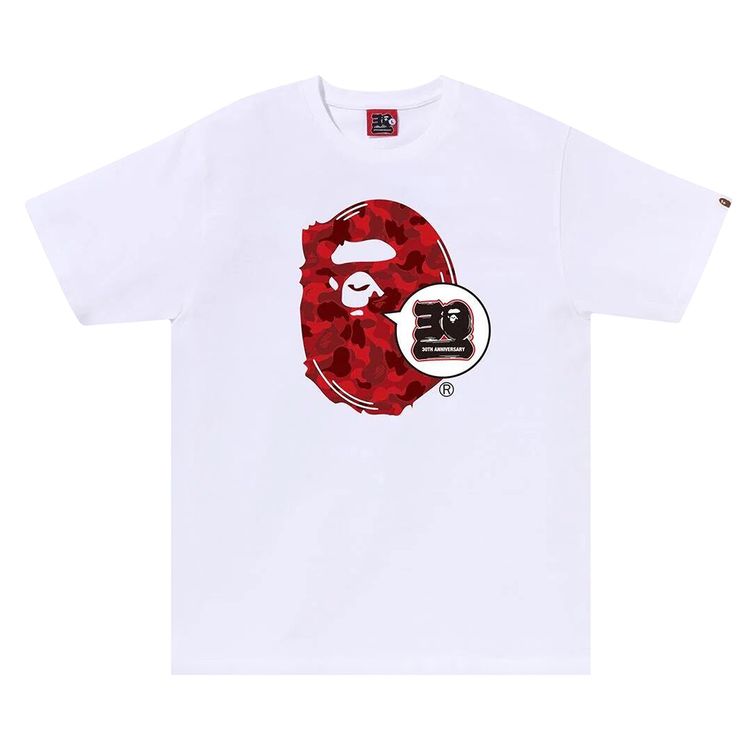 BAPE Store Rakuten Fashion 30th Anniversary Ape Head Tee Set White