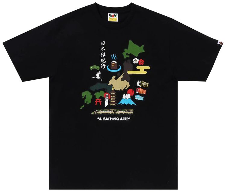 BAPE Japan Culture Tee Black