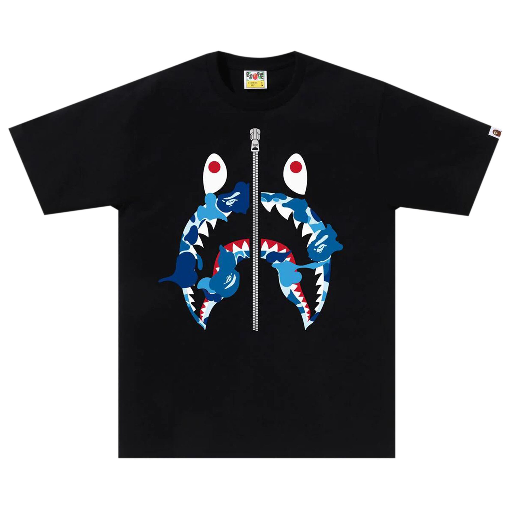 Buy BAPE ABC Camo Rebuild Shark Tee Black Blue 1K30 110 041 BLACK BLUE GOAT CA