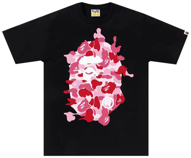 BAPE ABC Camo Rebuild Big Ape Head Tee BlackPink