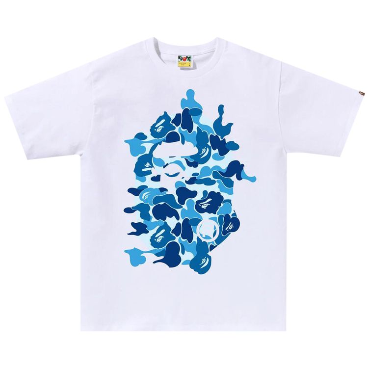 BAPE ABC Camo Rebuild Big Ape Head Tee WhiteBlue