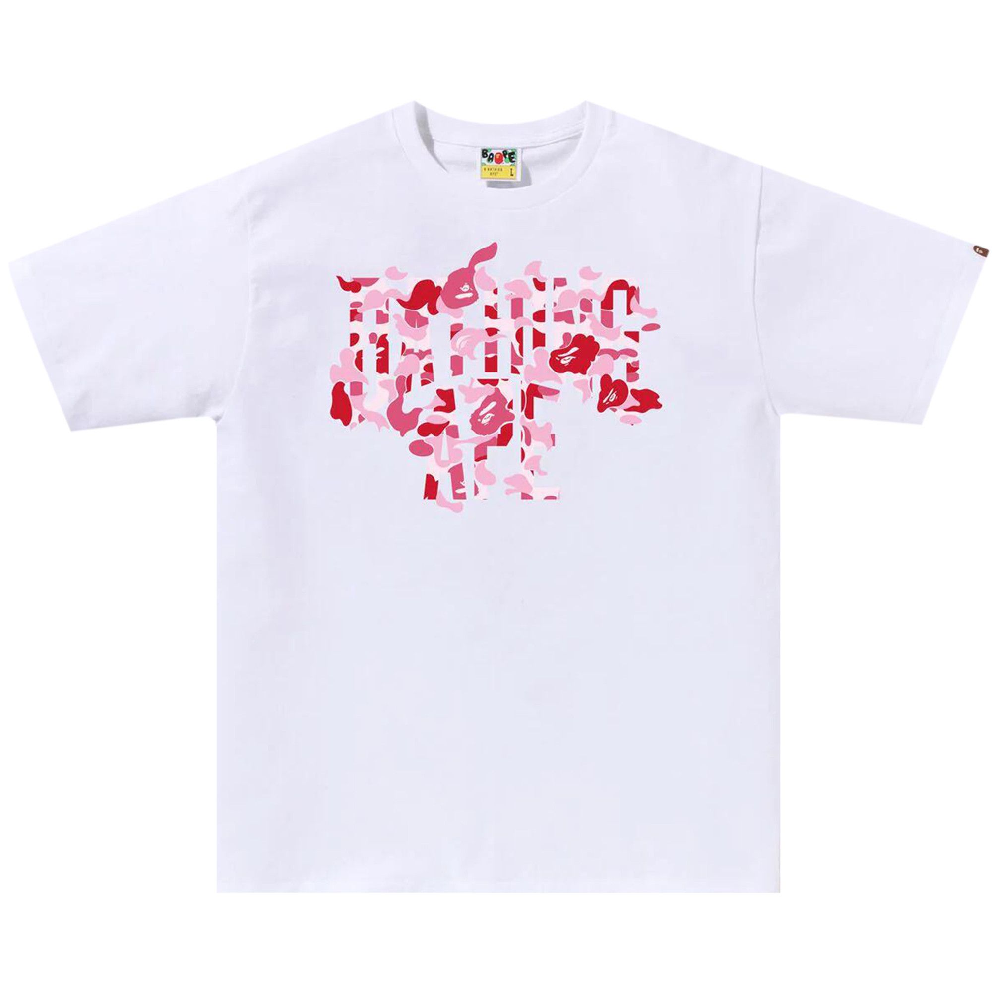 Buy BAPE ABC Camo Rebuild NYC Logo Tee 'White/Pink' - 1K30