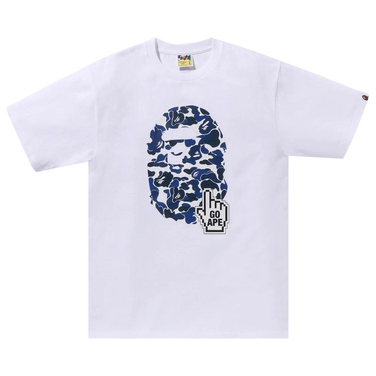 BAPE Camo Go Ape Pointer Big Ape Head Tee White