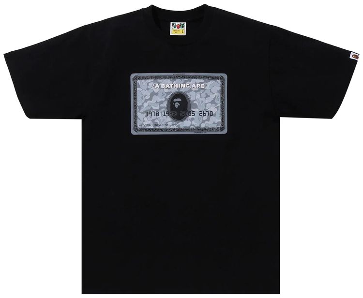 BAPE Card Tee BlackSilver