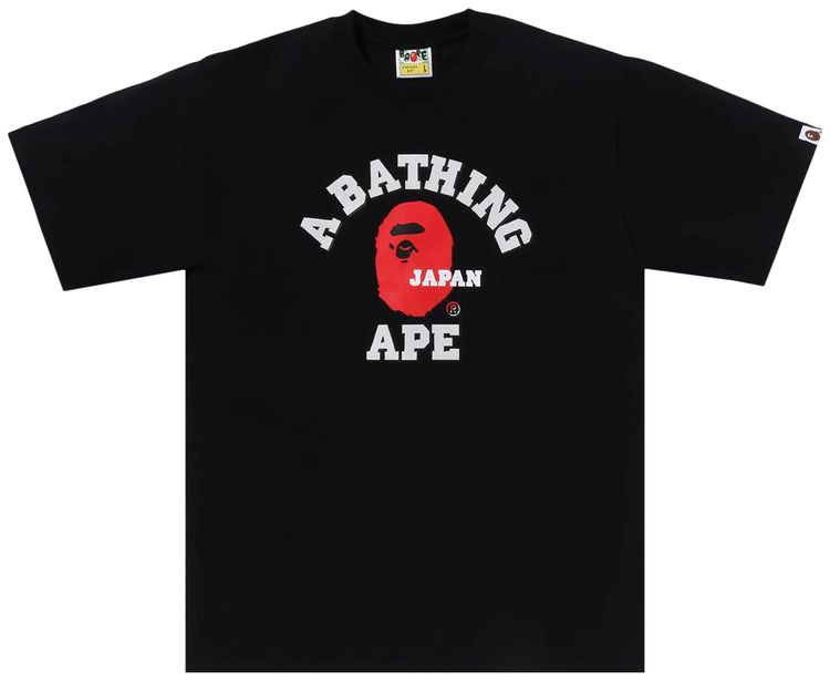 BAPE Japan College Tee Black