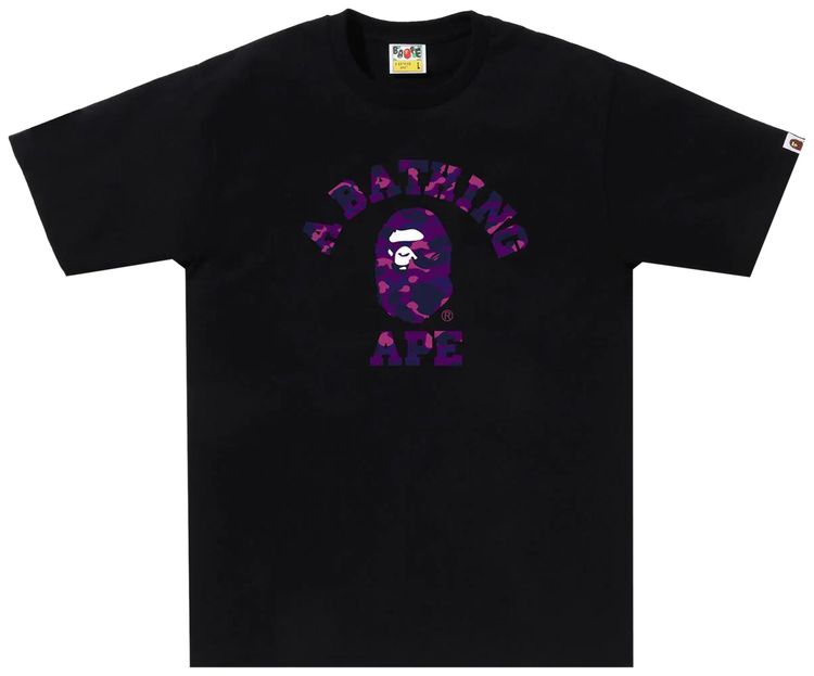 BAPE Color Camo College Tee BlackPurple