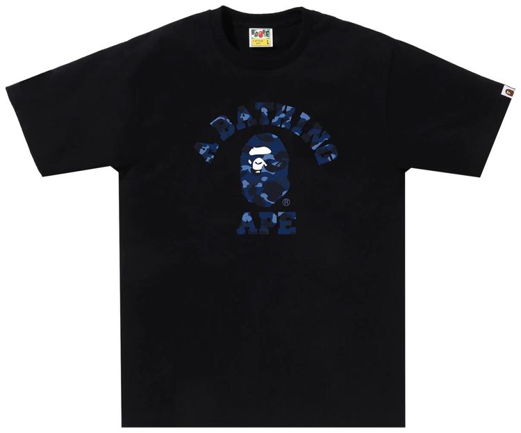 BAPE Color Camo College Tee BlackNavy