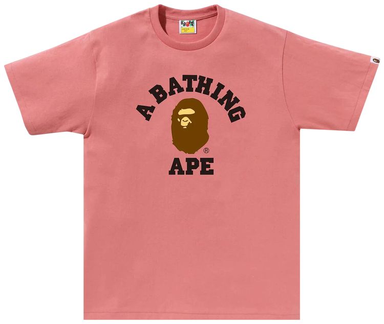 BAPE College Tee Pink