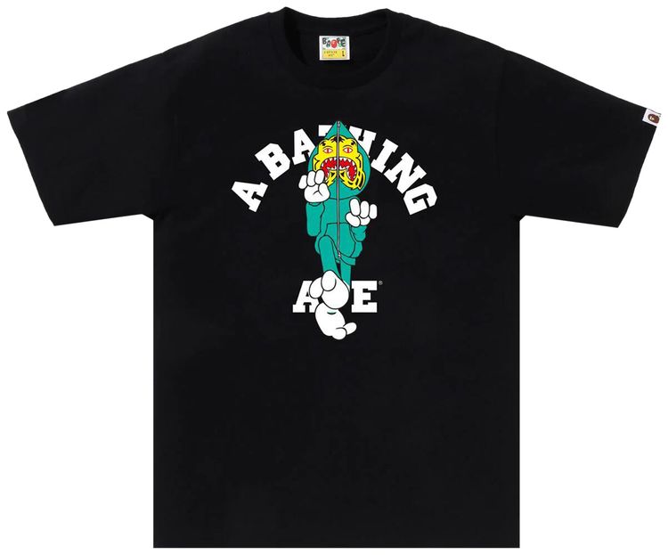 BAPE Tiger Milo College Tee Black