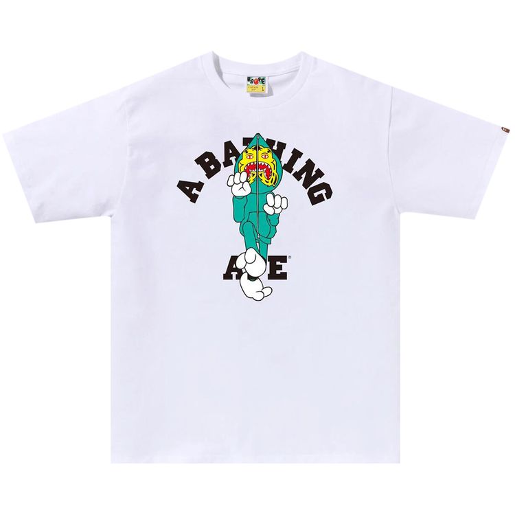BAPE Tiger Milo College Tee White