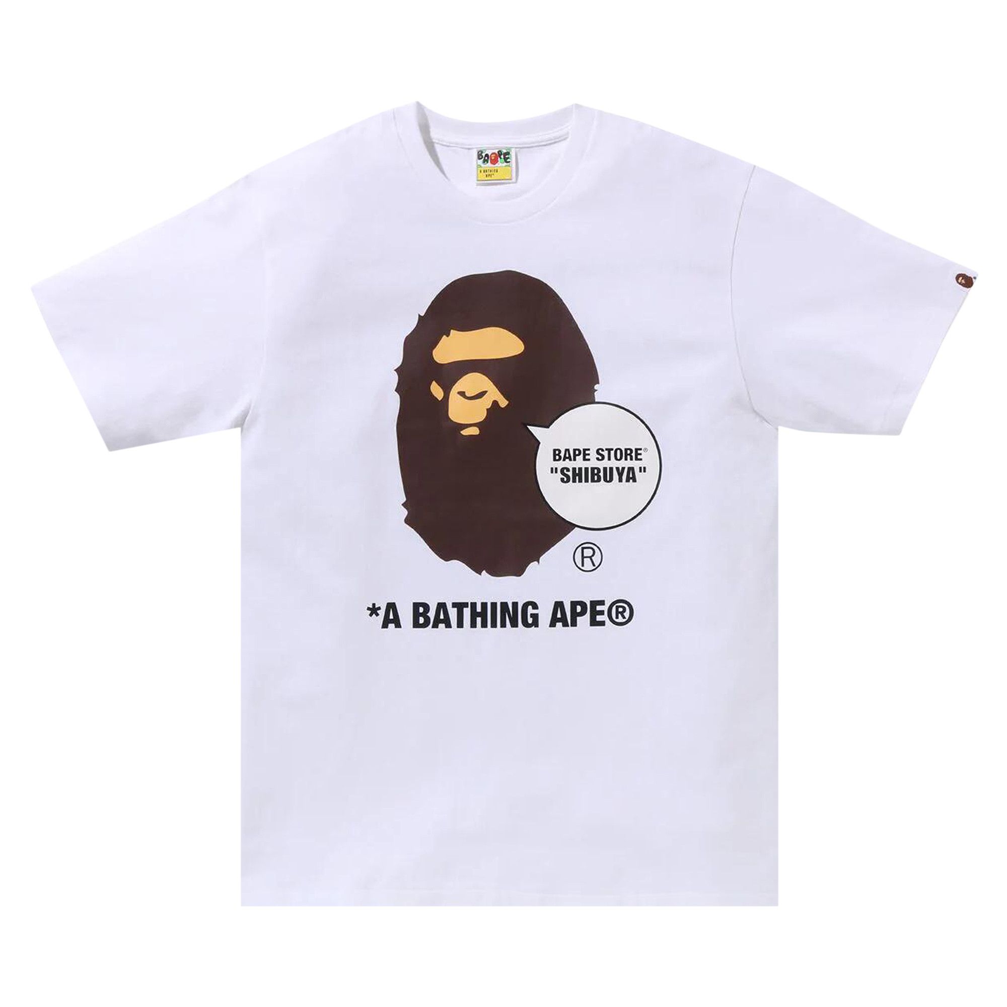 Buy BAPE Store Shibuya Ape Head Tee 'White' - 1J72 110 067 WHITE