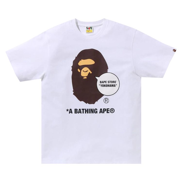 Buy BAPE Store Yokohama Ape Head Tee 'White' - 1J72 110 073 WHITE | GOAT