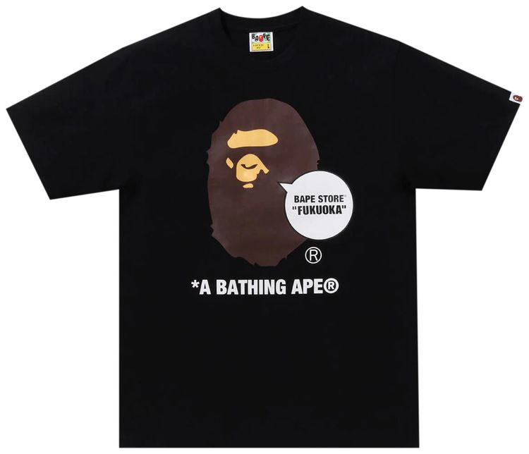 BAPE Store Fukuoka Ape Head Tee Black