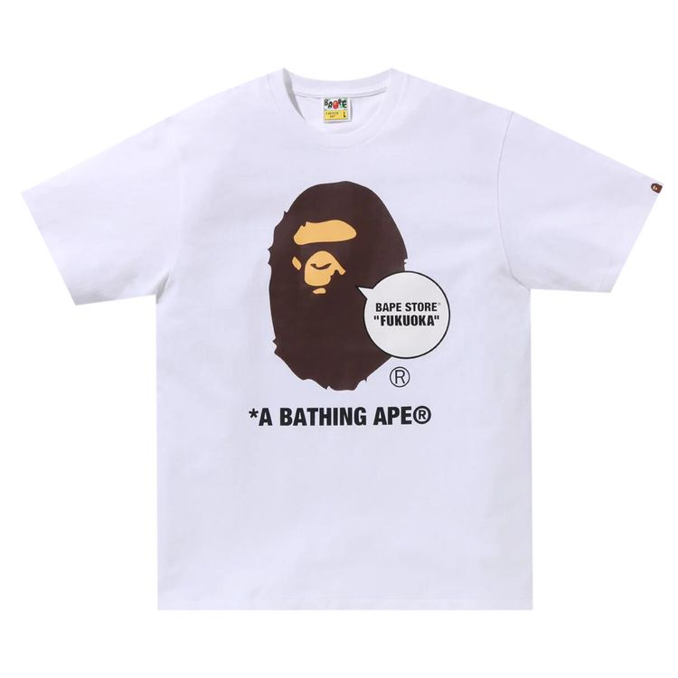 BAPE Store Fukuoka Ape Head Tee White