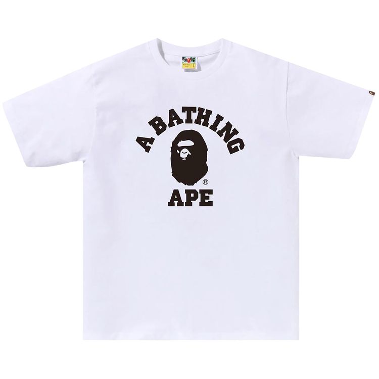 BAPE Bicolor College Tee White