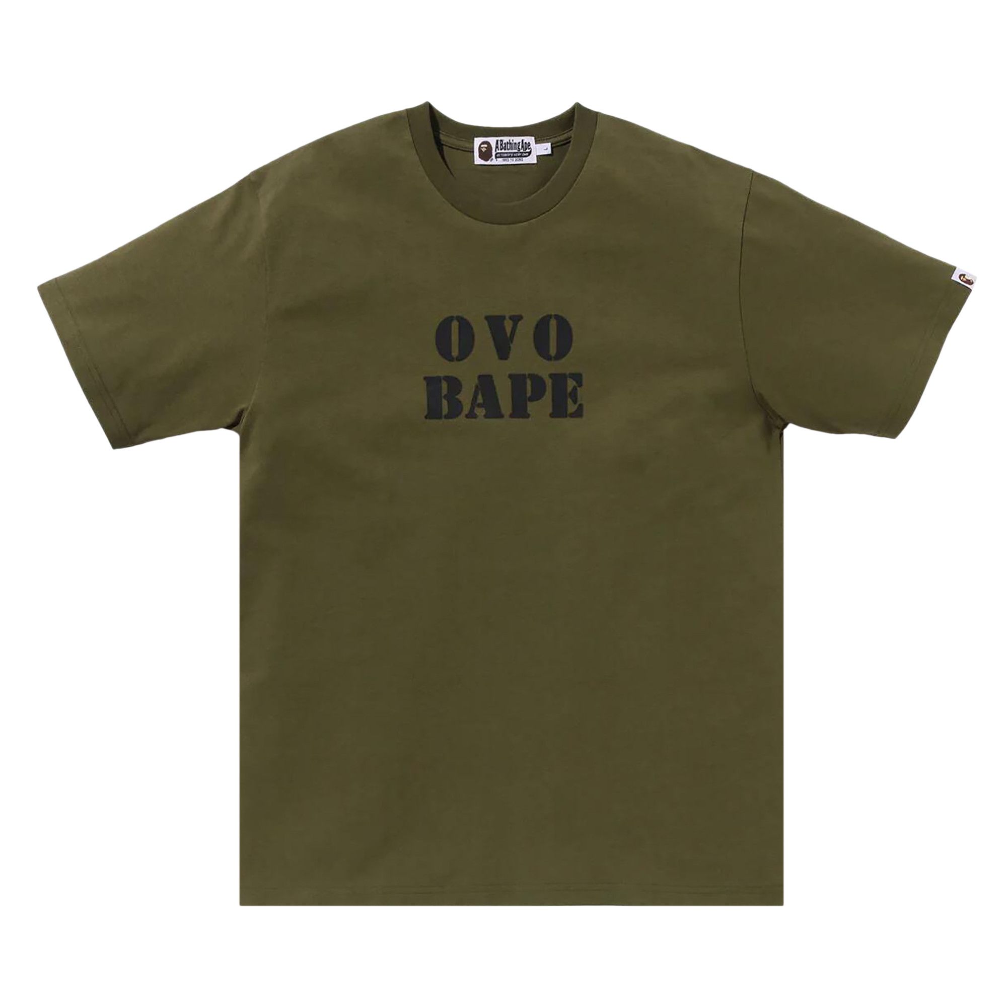 レビュー高評価の商品!の商品をすべて Buy BAPE x OVO Stencil Logo Tee 'Olive Drab' - 1J73 110 920 トップス