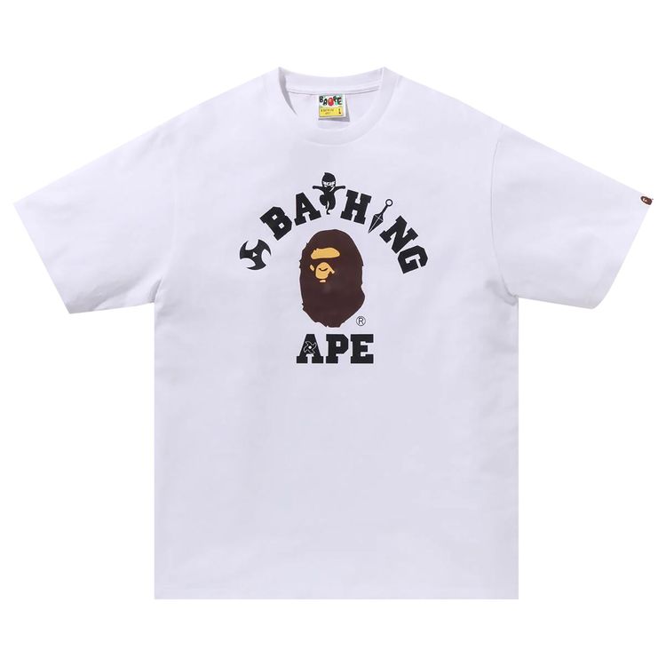 Buy BAPE Ninja College Tee 'White' - 1J72 110 052 WHITE | GOAT