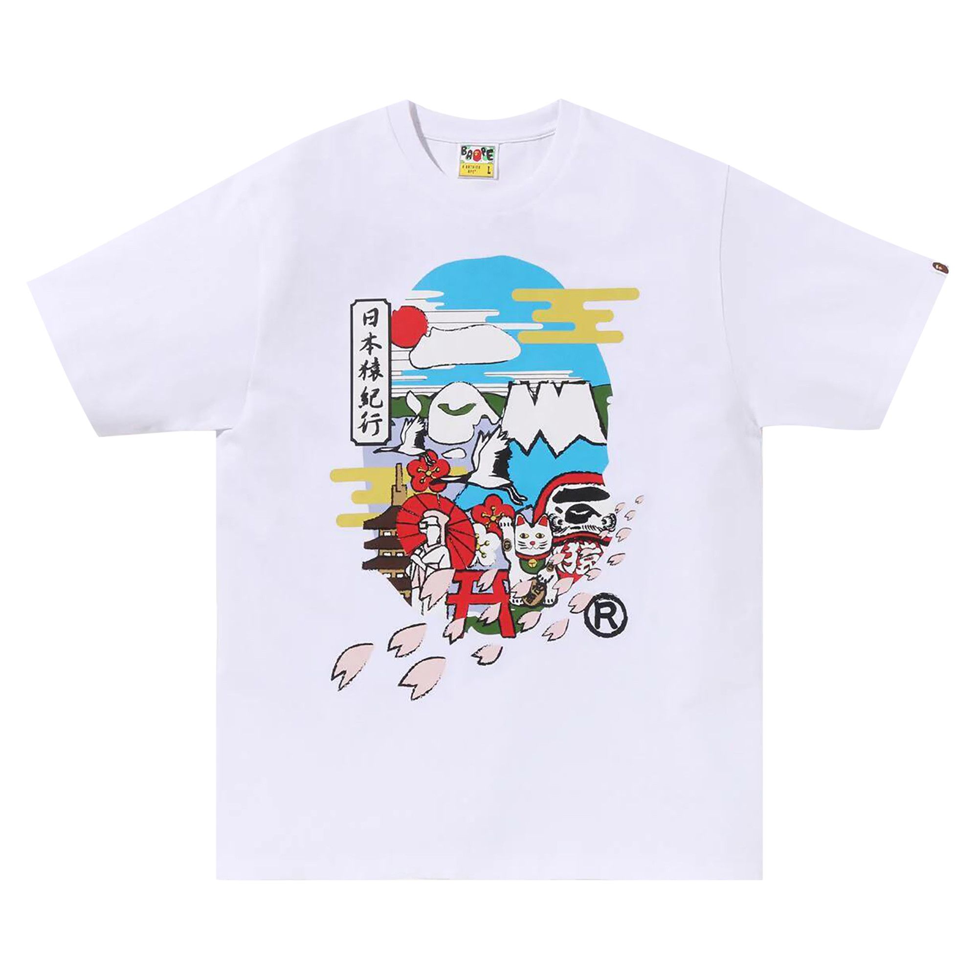 Buy BAPE Japan Culture Ape Head Tee 'White' - 1J72 110 055 WHITE