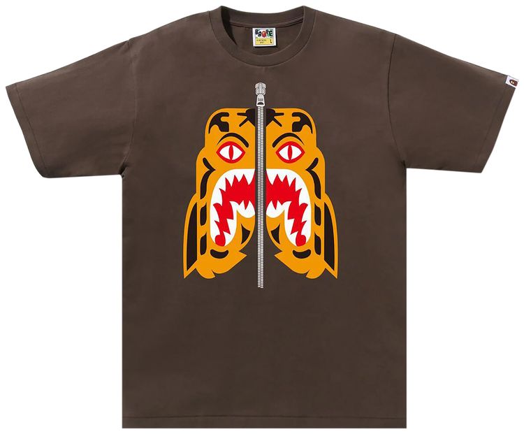 BAPE Tiger Tee Brown