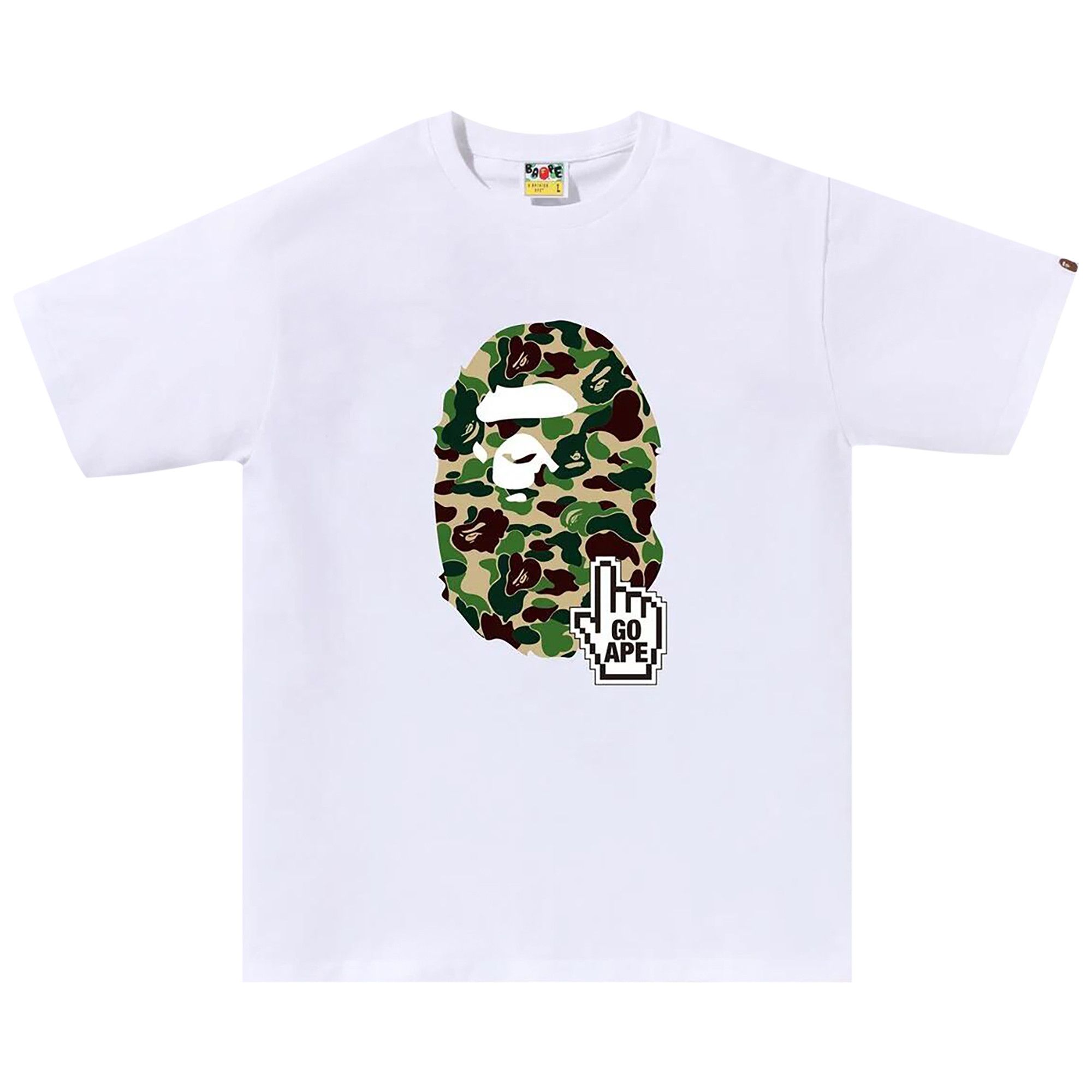 Buy BAPE ABC Camo Tee (Online Exclusive) 'White/Green' - 1J70 110