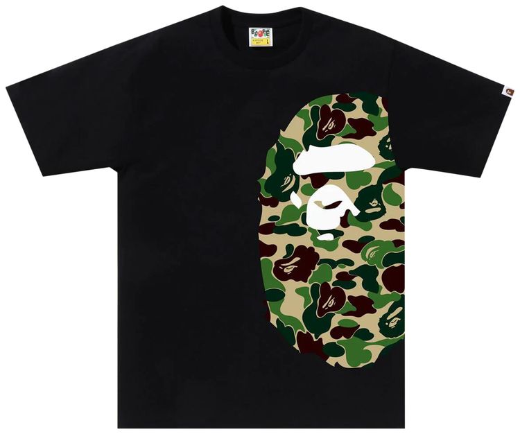 BAPE ABC Camo Side Big Ape Head Tee BlackGreen