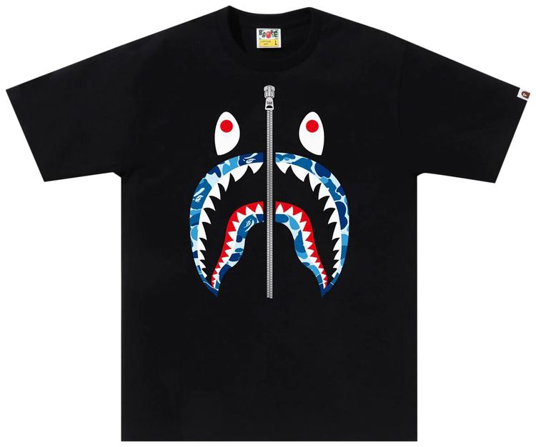 BAPE ABC Camo Shark Tee BlackBlue
