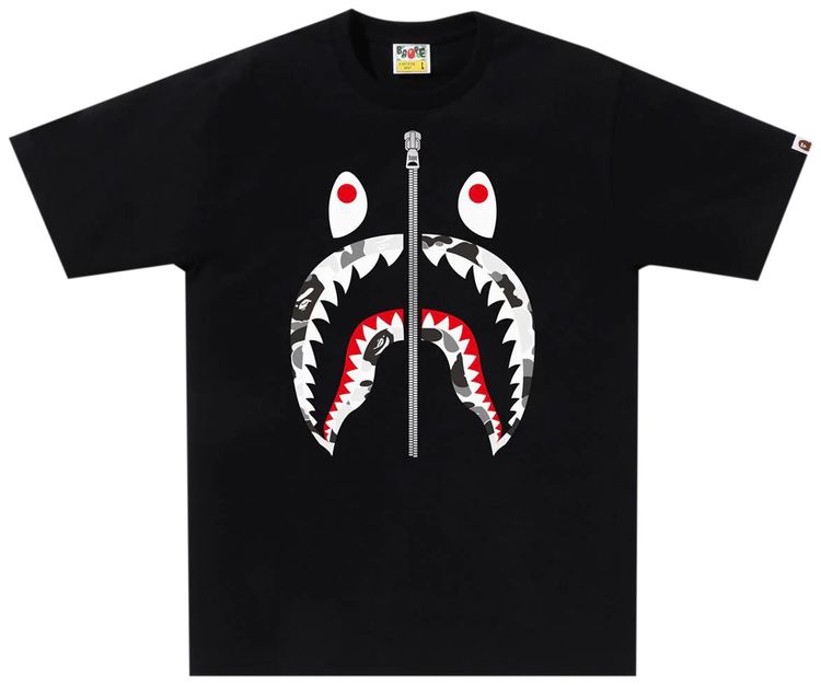 BAPE ABC Camo Shark Tee BlackGrey