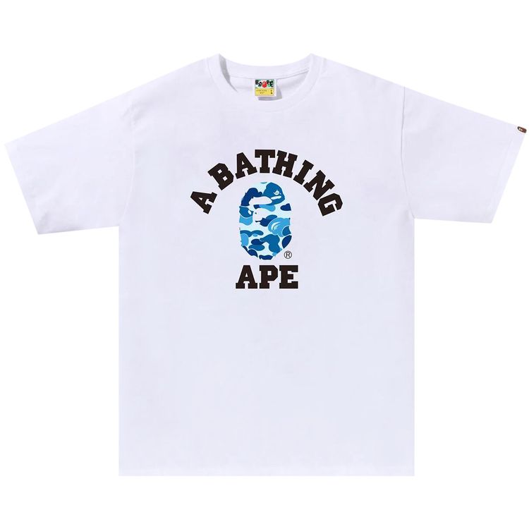 BAPE ABC Camo College Tee WhiteBlue