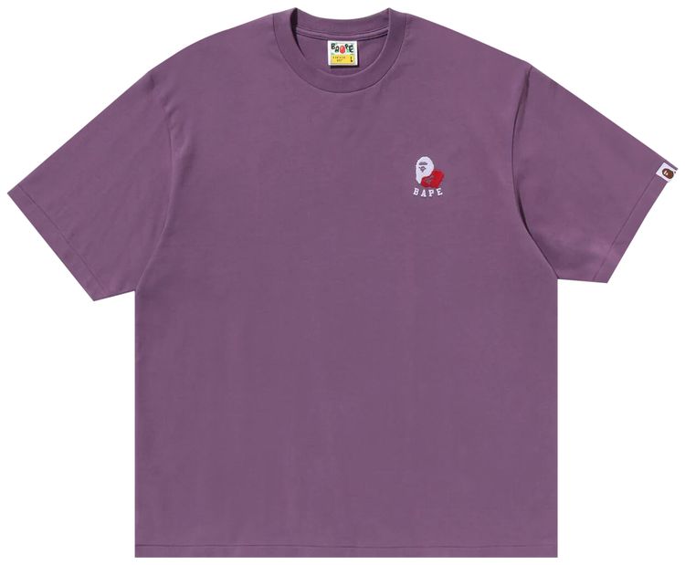 BAPE Ape Head 2 Point Relaxed Fit Tee Purple