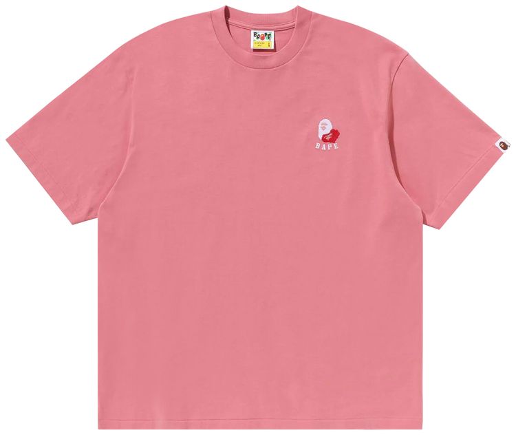 BAPE Ape Head 2 Point Relaxed Fit Tee Pink